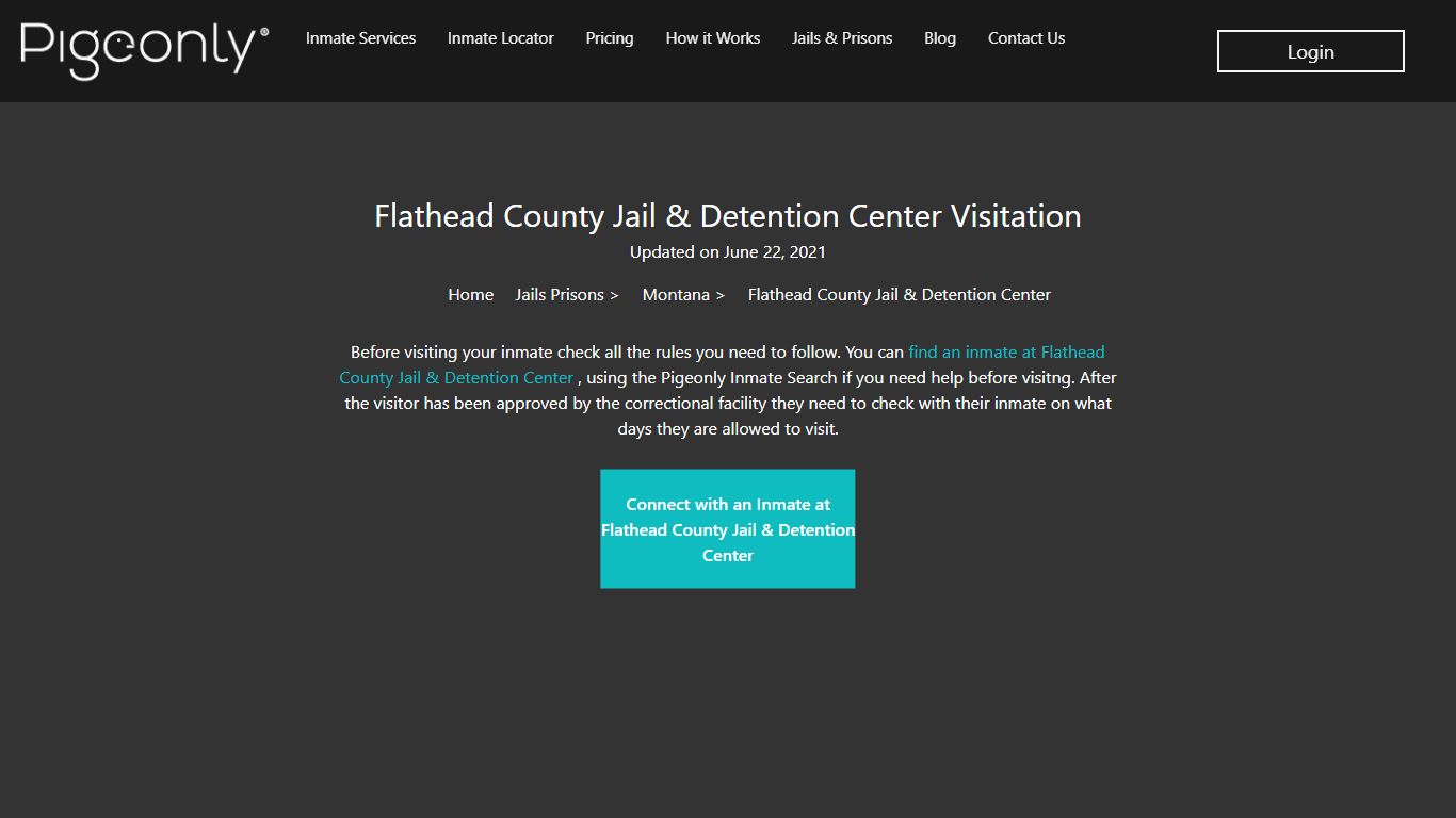 Flathead County Jail & Detention Center Visitation | Montana